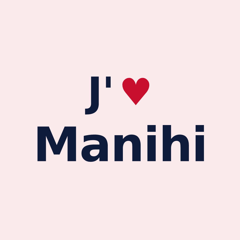 Magnet personnalisé Manihi — design J'aime Manihi
