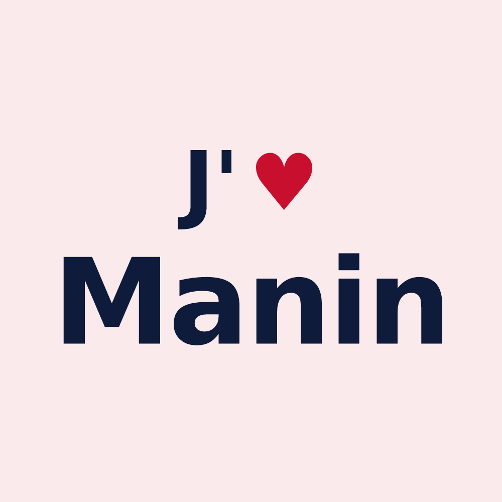 Magnet personnalisé Manin — design J'aime Manin