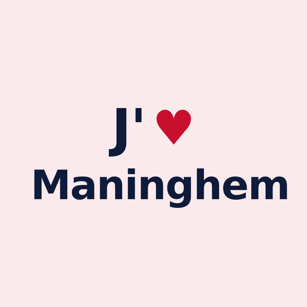 Magnet personnalisé Maninghem — design J'aime Maninghem