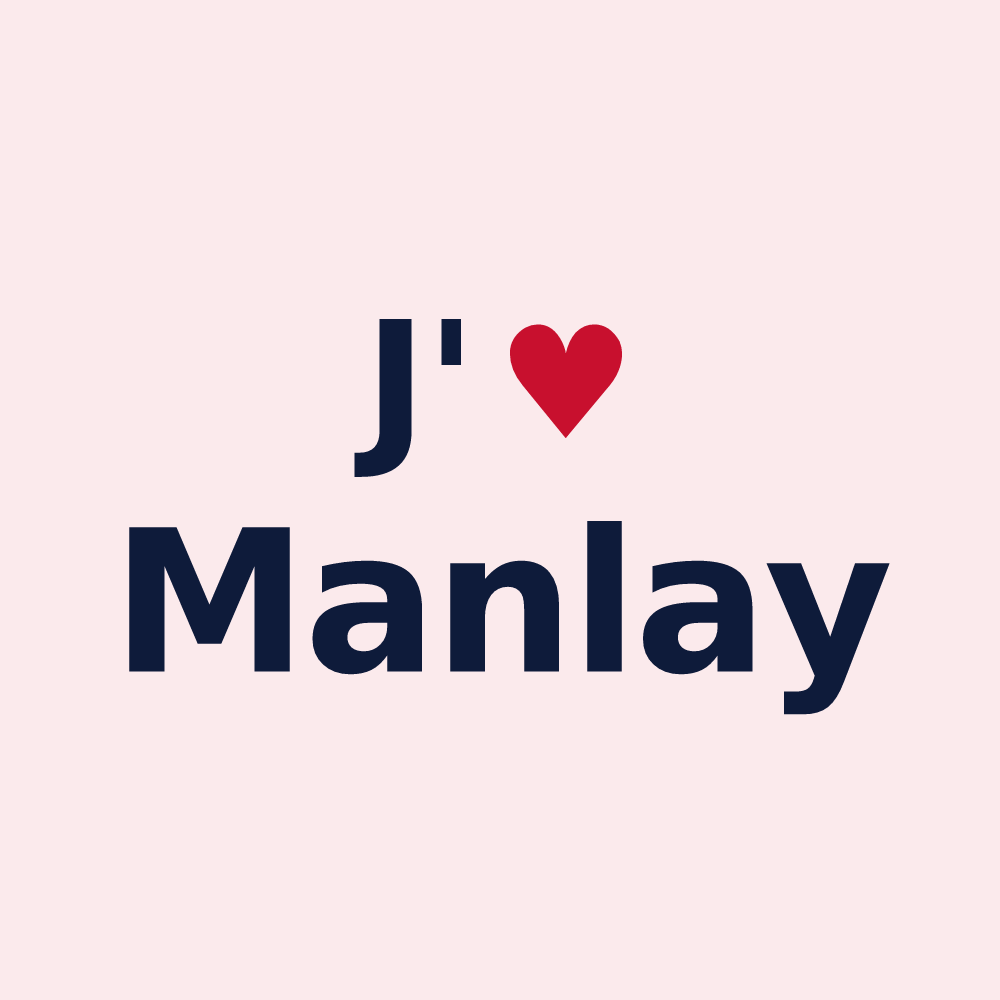Magnet personnalisé Manlay — design J'aime Manlay