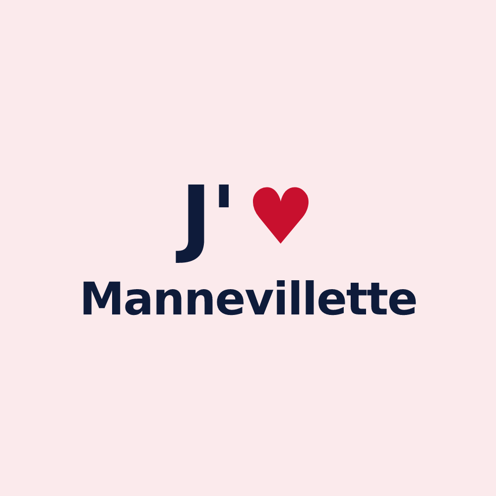 Magnet personnalisé Mannevillette — design J'aime Mannevillette