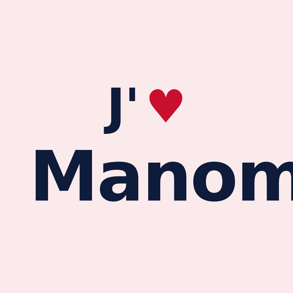 Magnet personnalisé Manom — design J'aime Manom