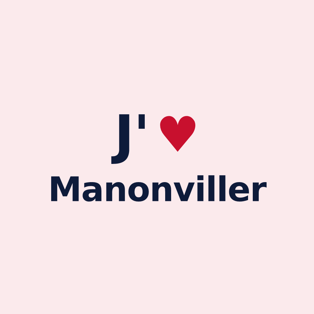 Magnet personnalisé Manonviller — design J'aime Manonviller
