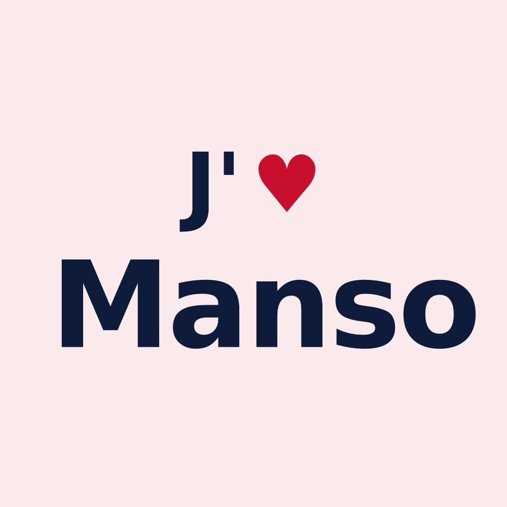 Magnet personnalisé Manso — design J'aime Manso