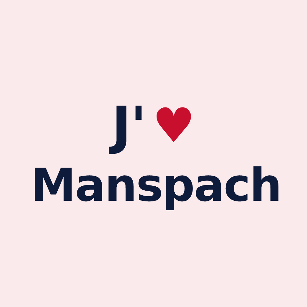 Magnet personnalisé Manspach — design J'aime Manspach