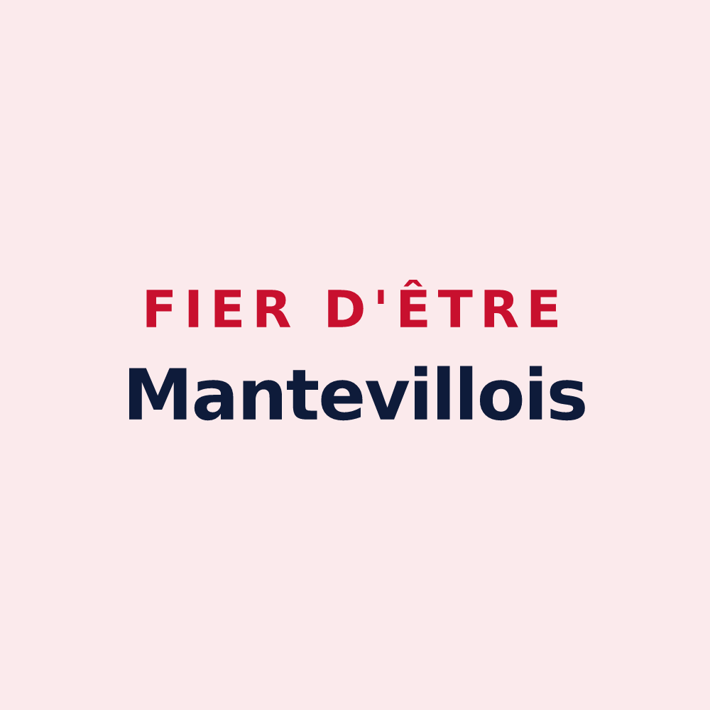 Magnet « Fier d'être Mantevillois » — design pour Mantes-la-Ville