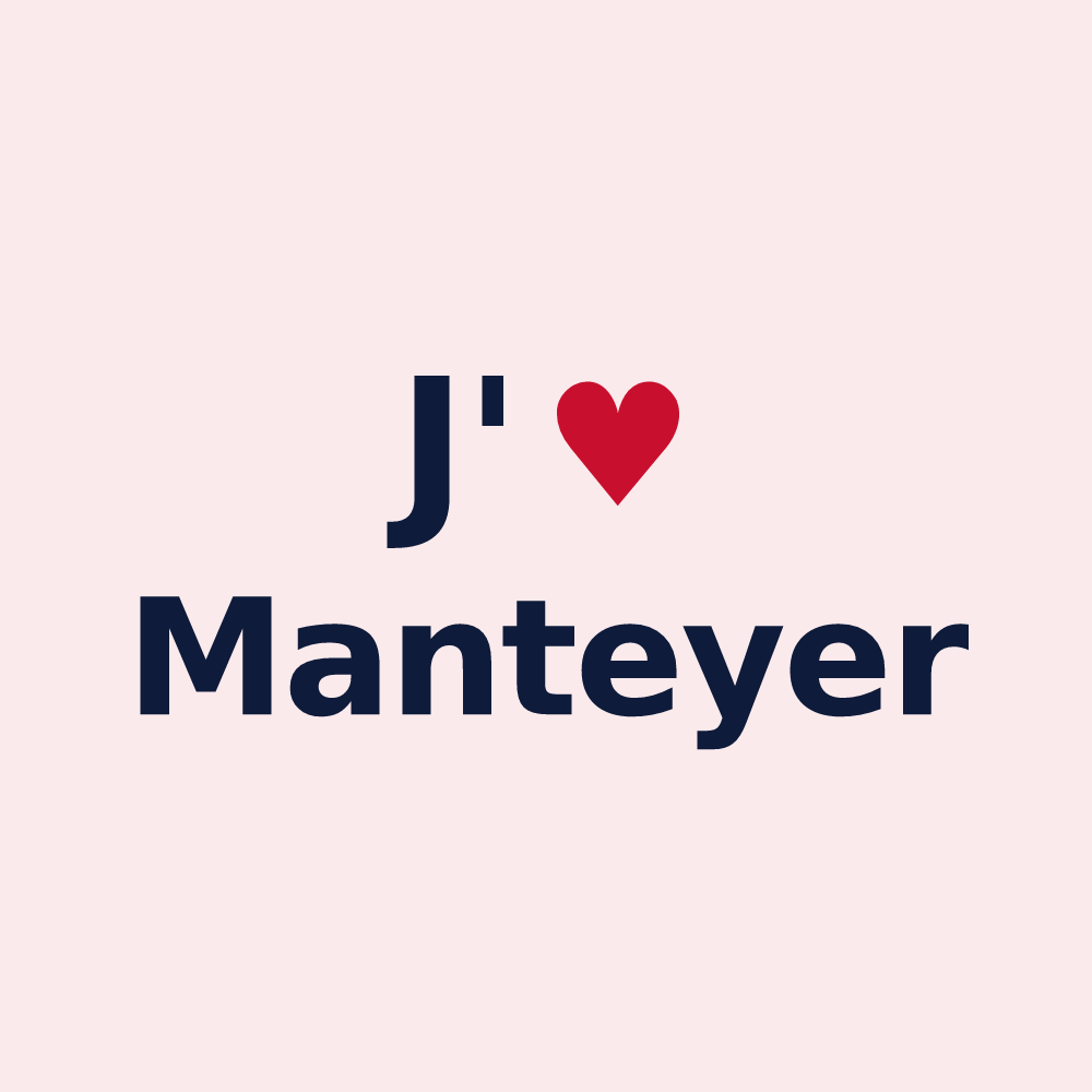Magnet personnalisé Manteyer — design J'aime Manteyer