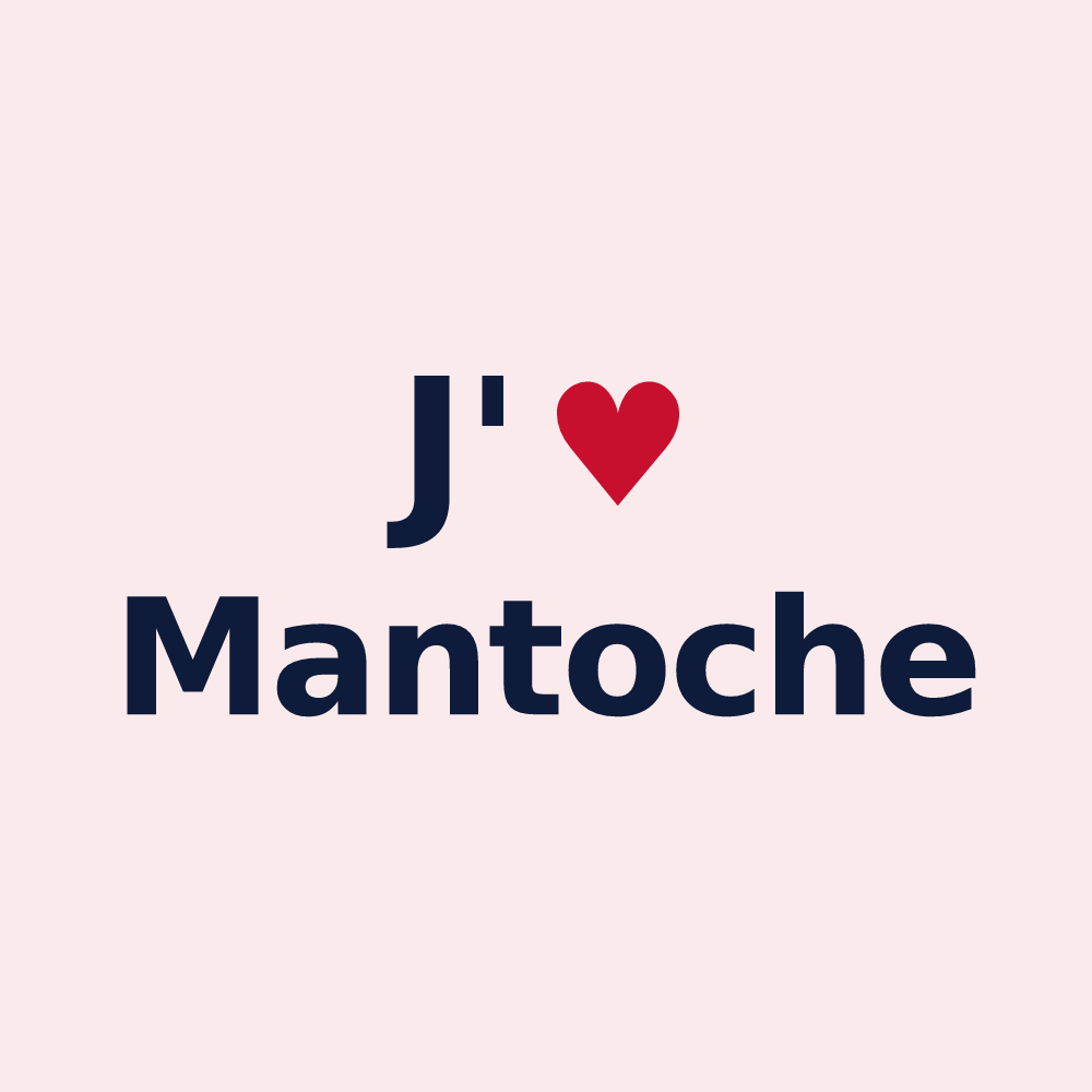 Magnet personnalisé Mantoche — design J'aime Mantoche