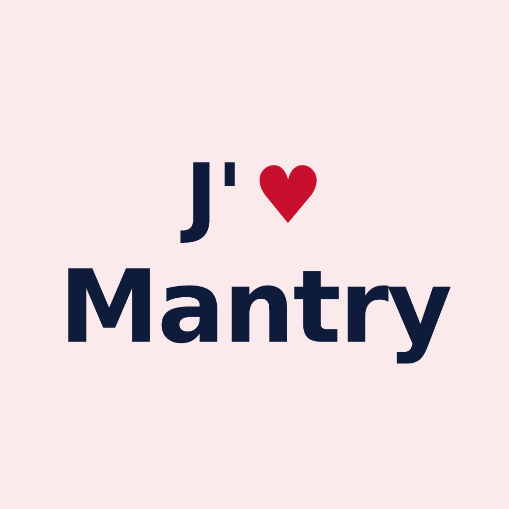 Magnet personnalisé Mantry — design J'aime Mantry