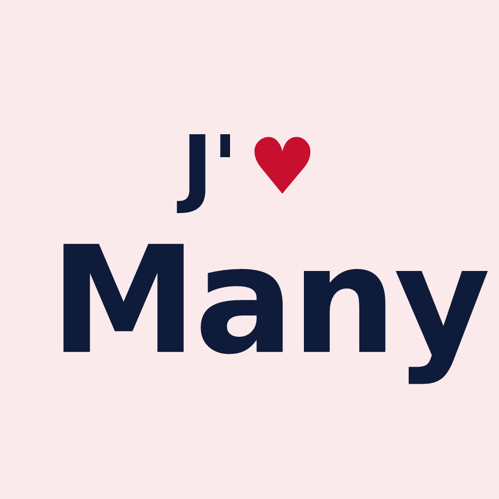 Magnet personnalisé Many — design J'aime Many