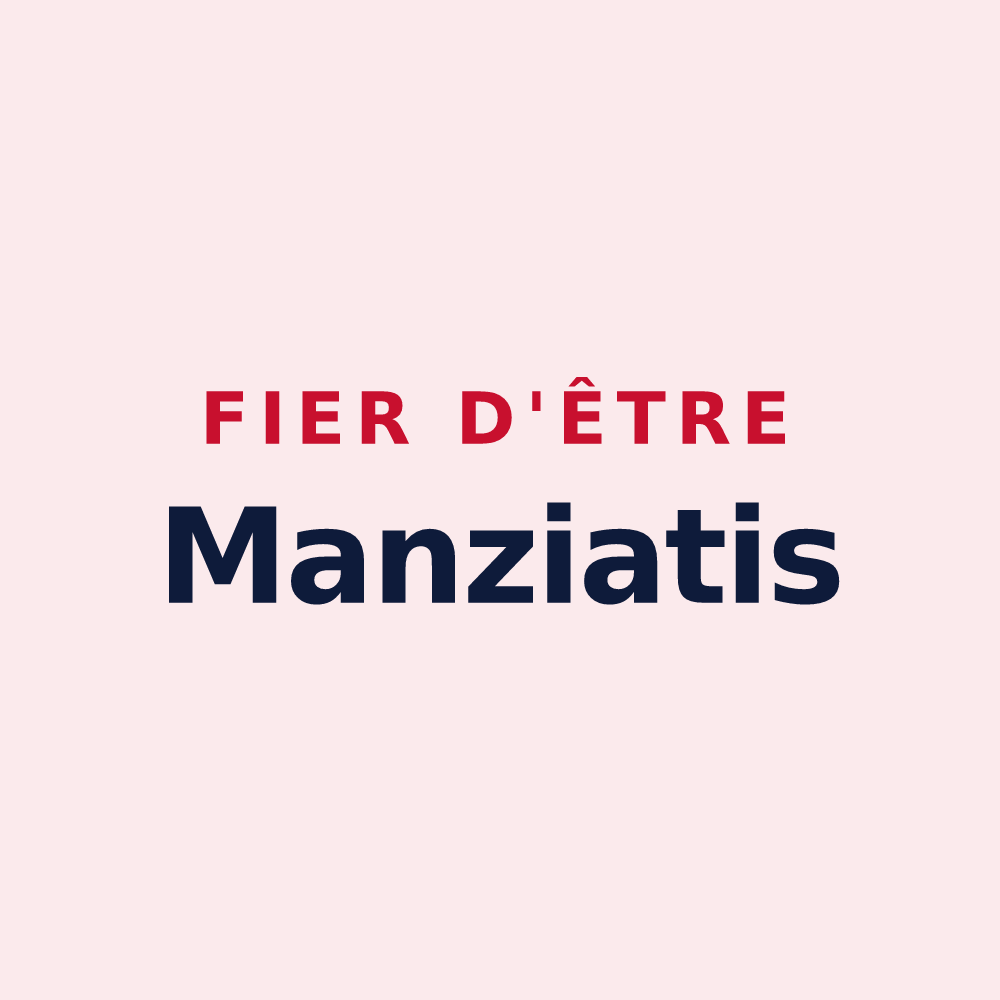 Magnet « Fier d'être Manziatis » — design pour Manziat