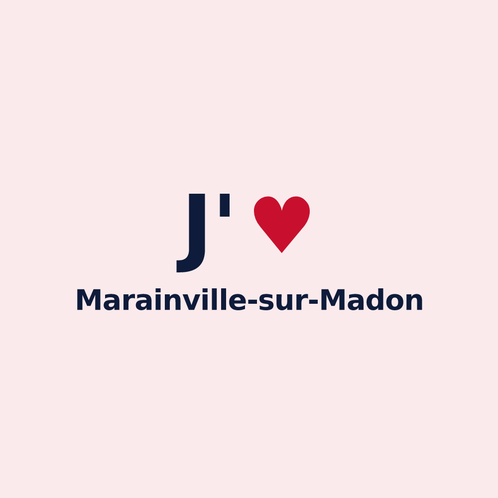 Magnet personnalisé Marainville-sur-Madon — design J'aime Marainville-sur-Madon