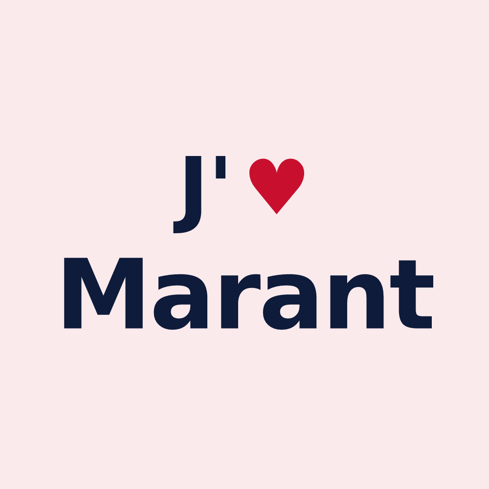 Magnet personnalisé Marant — design J'aime Marant