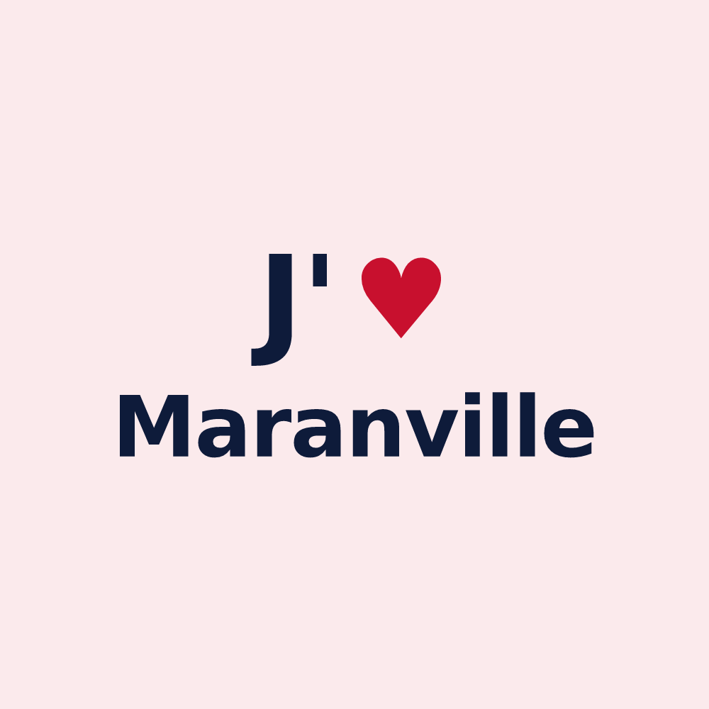 Magnet personnalisé Maranville — design J'aime Maranville