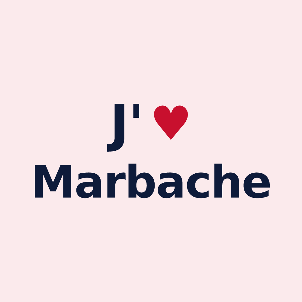Magnet personnalisé Marbache — design J'aime Marbache