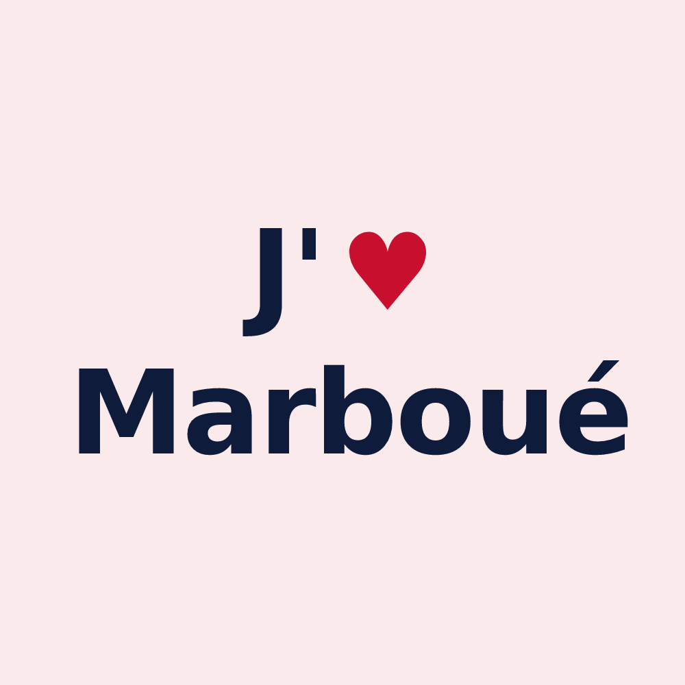 Magnet personnalisé Marboué — design J'aime Marboué