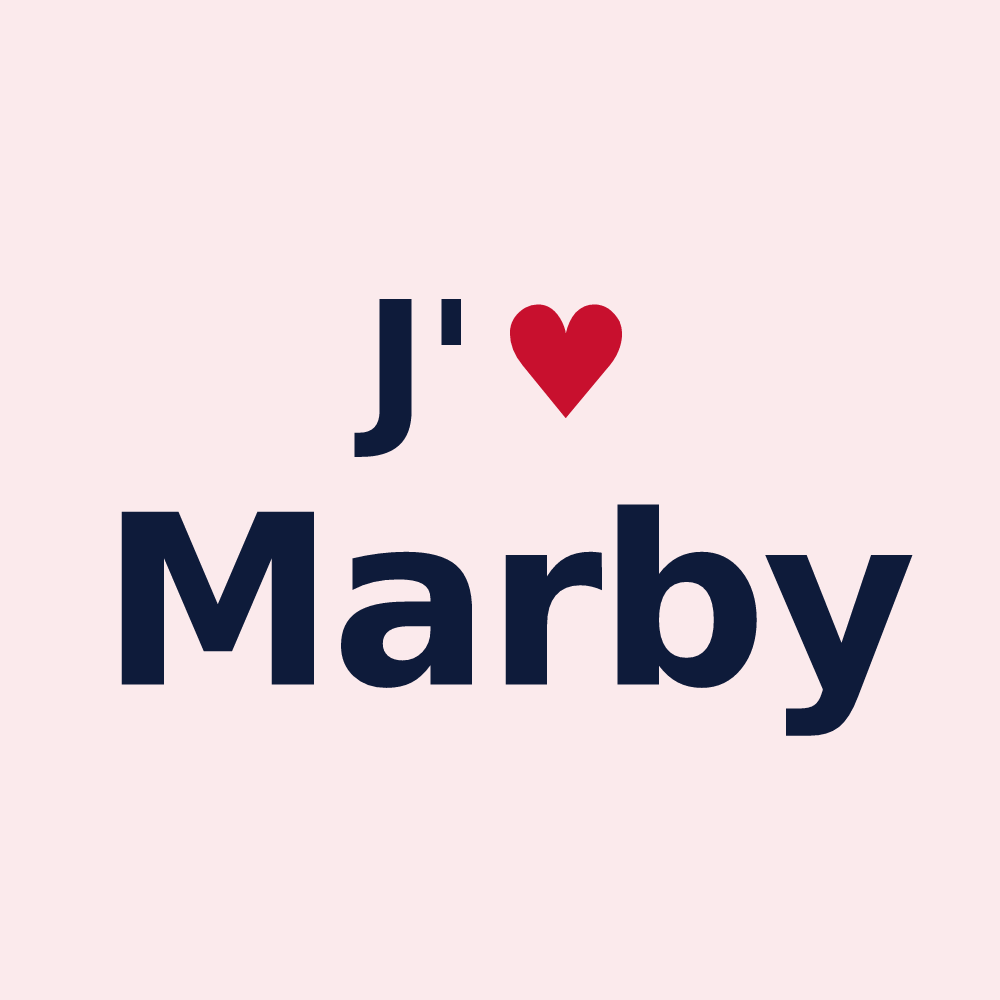 Magnet personnalisé Marby — design J'aime Marby