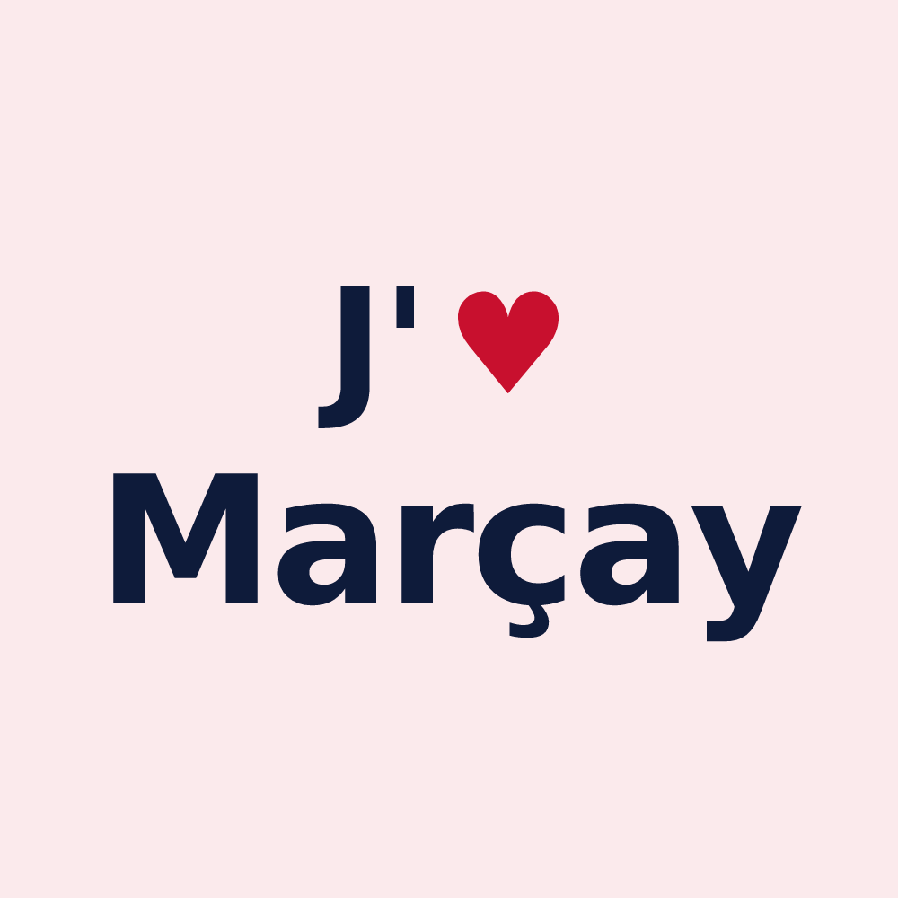 Magnet personnalisé Marçay — design J'aime Marçay