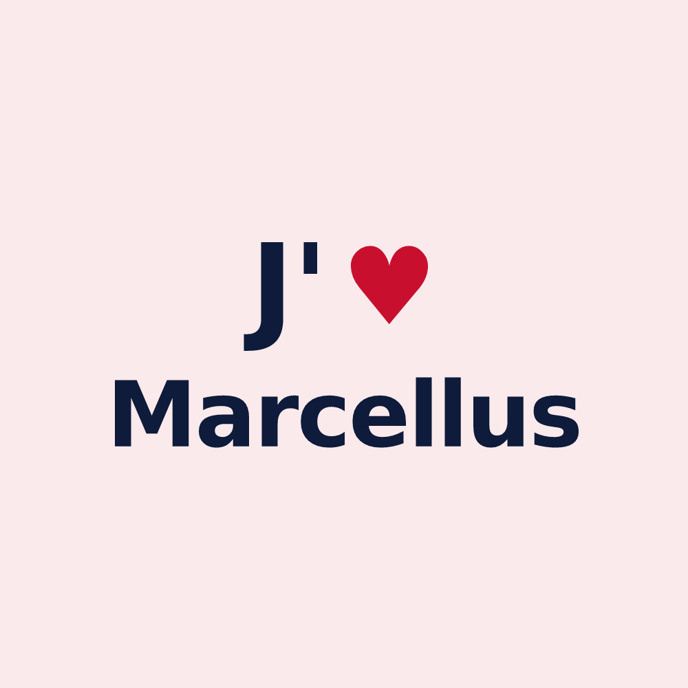Magnet personnalisé Marcellus — design J'aime Marcellus