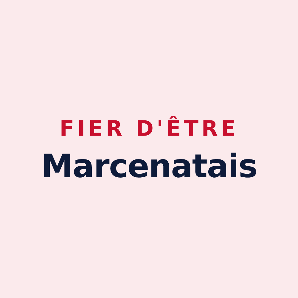 Magnet « Fier d'être Marcenatais » — design pour Marcenat