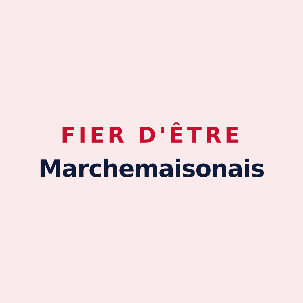 Magnet « Fier d'être Marchemaisonais » — design pour Marchemaisons