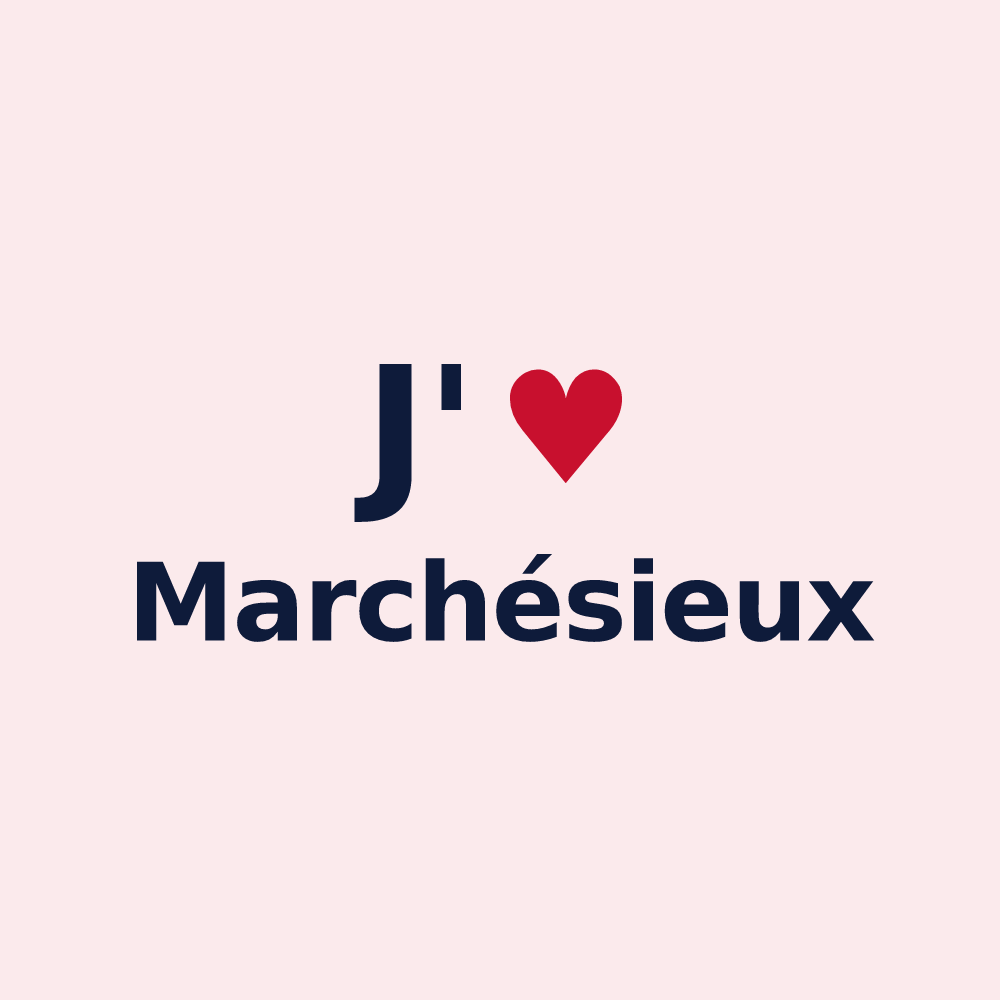 Magnet personnalisé Marchésieux — design J'aime Marchésieux