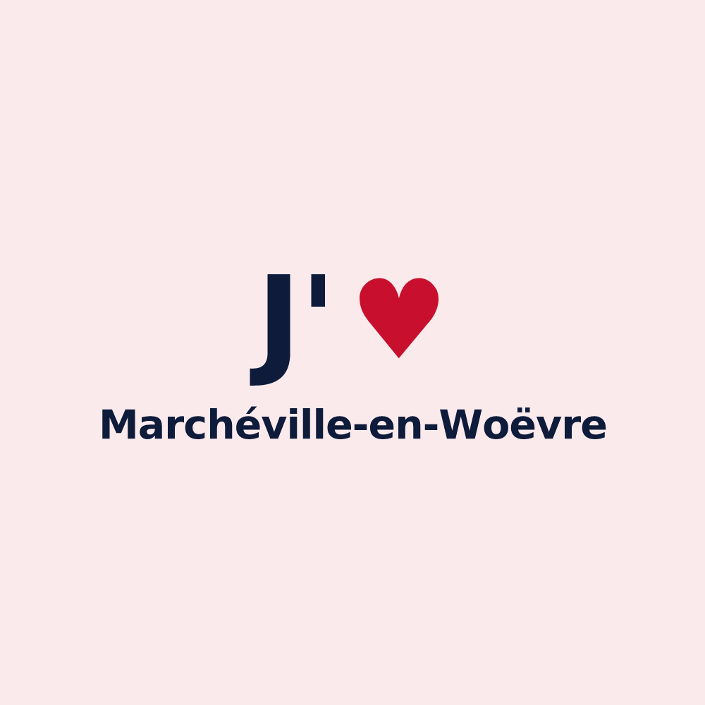 Magnet personnalisé Marchéville-en-Woëvre — design J'aime Marchéville-en-Woëvre