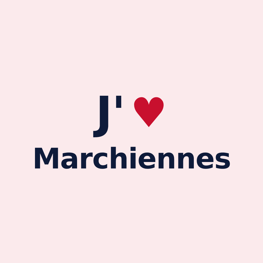 Magnet personnalisé Marchiennes — design J'aime Marchiennes