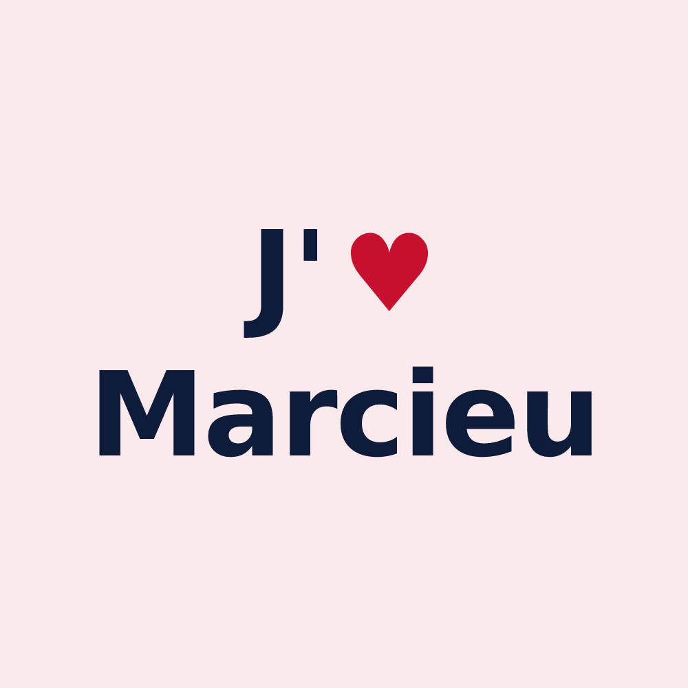 Magnet personnalisé Marcieu — design J'aime Marcieu
