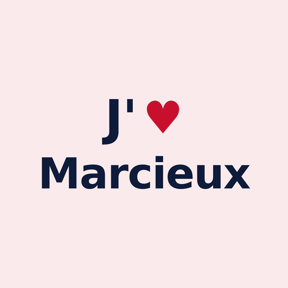 Magnet personnalisé Marcieux — design J'aime Marcieux