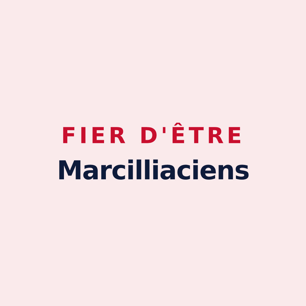 Magnet « Fier d'être Marcilliaciens » — design pour Marcilly-en-Beauce