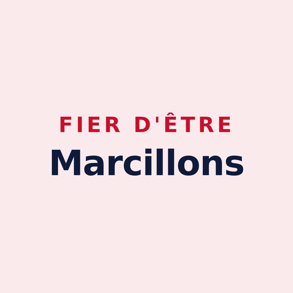 Magnet « Fier d'être Marcillons » — design pour Marcilly-le-Hayer