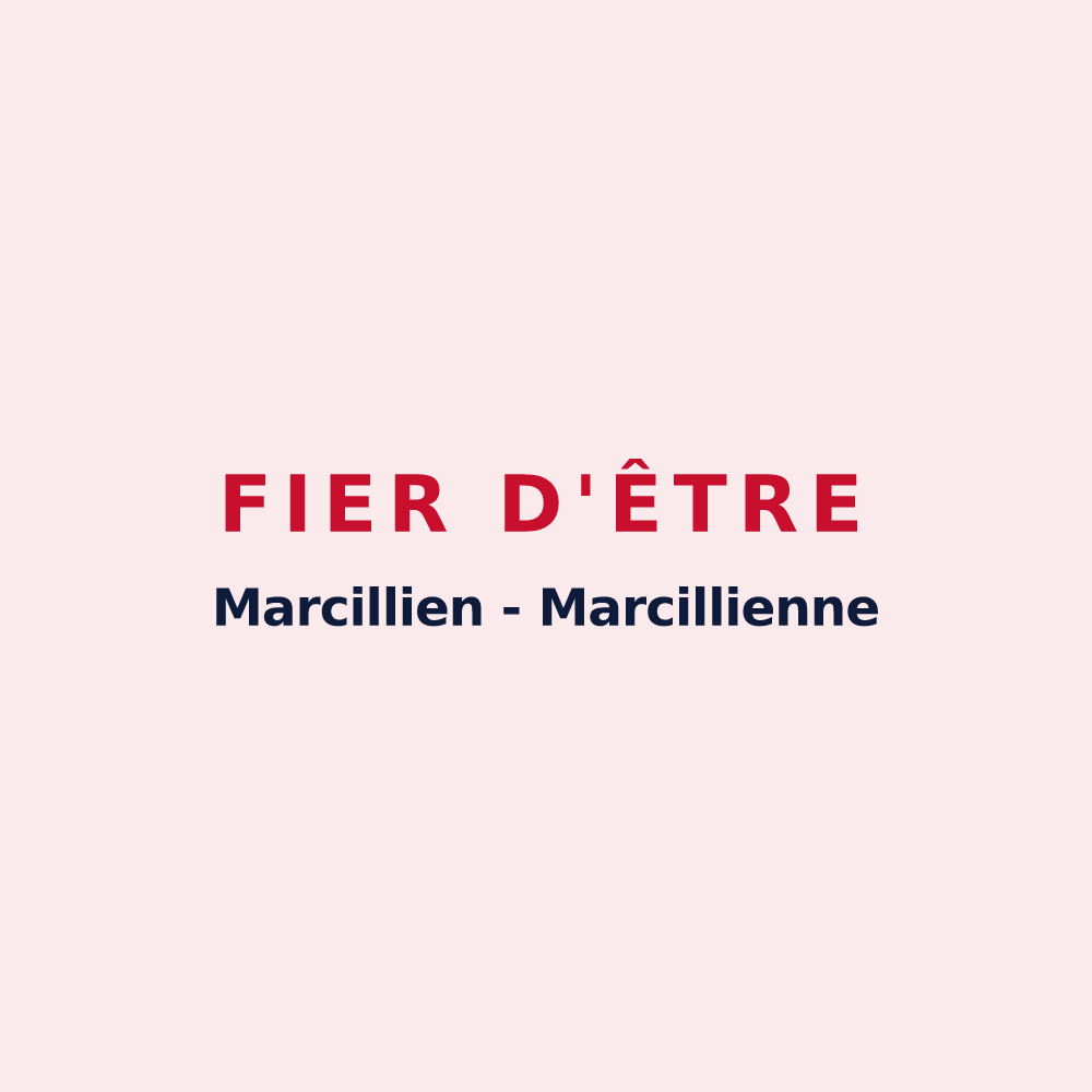 Magnet « Fier d'être Marcillien - Marcillienne » — design pour Marcilly-sur-Tille