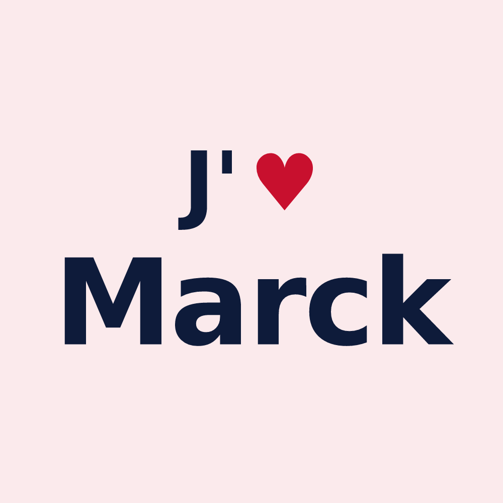 Magnet personnalisé Marck — design J'aime Marck