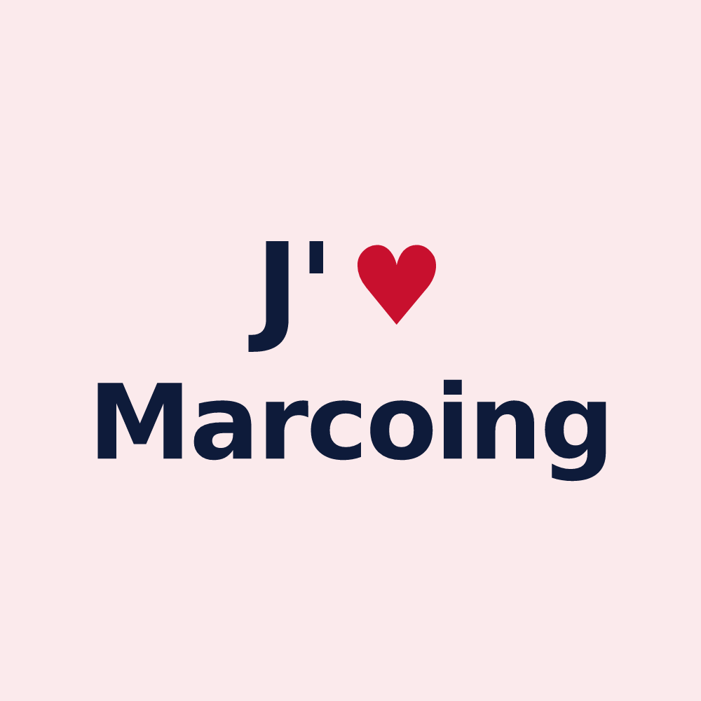 Magnet personnalisé Marcoing — design « J'aime Marcoing » imprimé sur le magnet