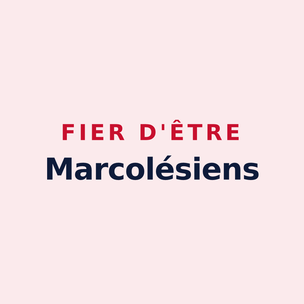 Magnet « Fier d'être Marcolésiens » — design pour Marcolès