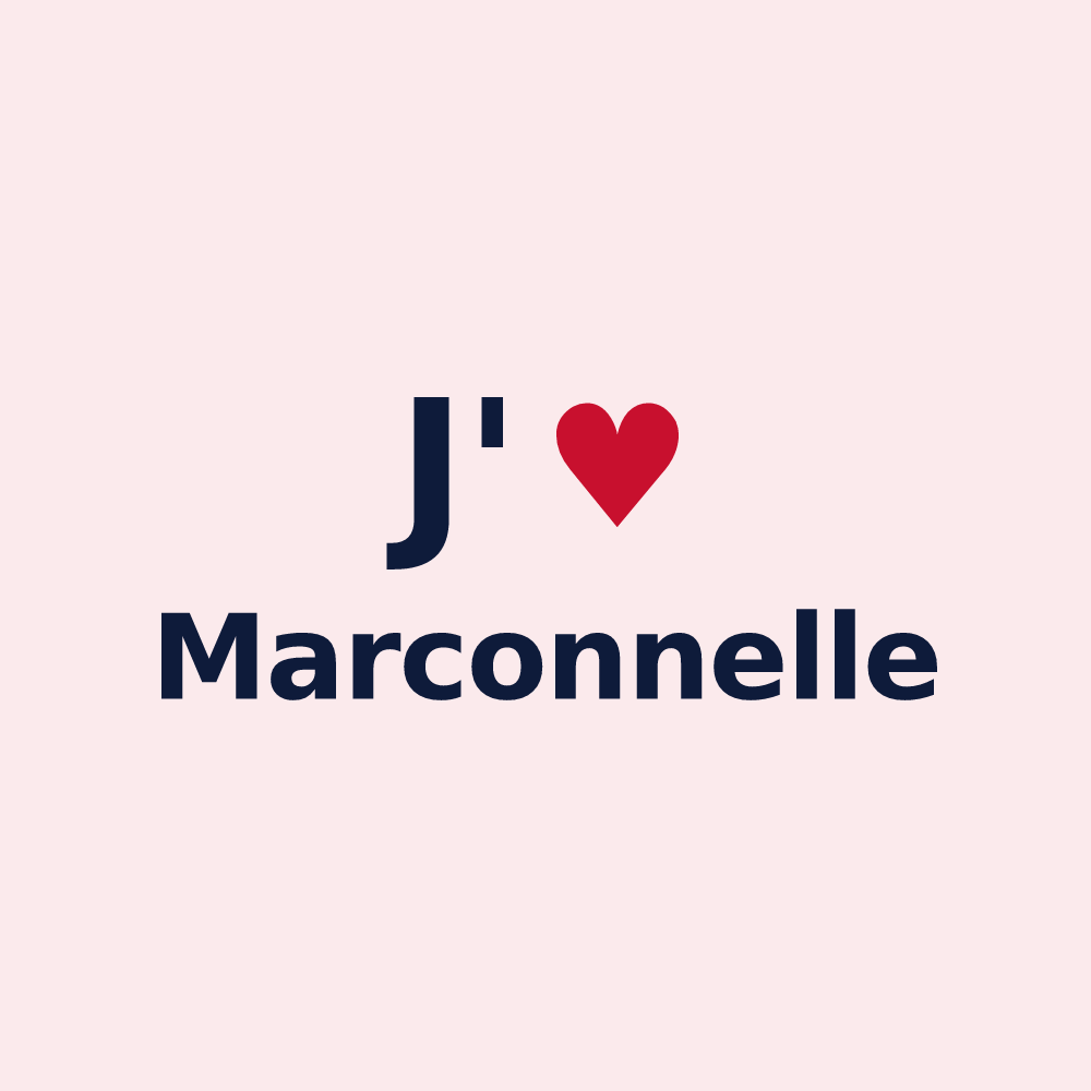 Magnet personnalisé Marconnelle — design J'aime Marconnelle