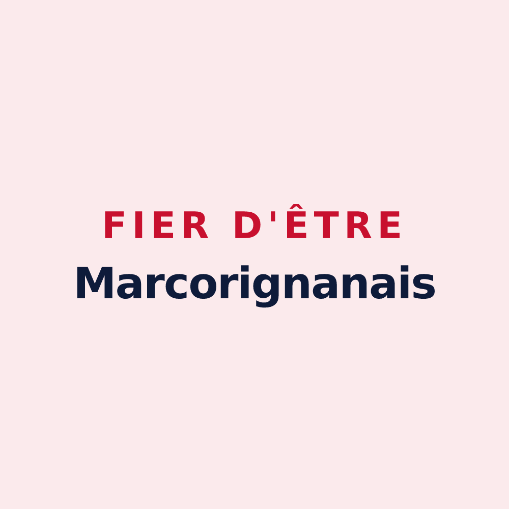 Magnet « Fier d'être Marcorignanais » — design pour Marcorignan