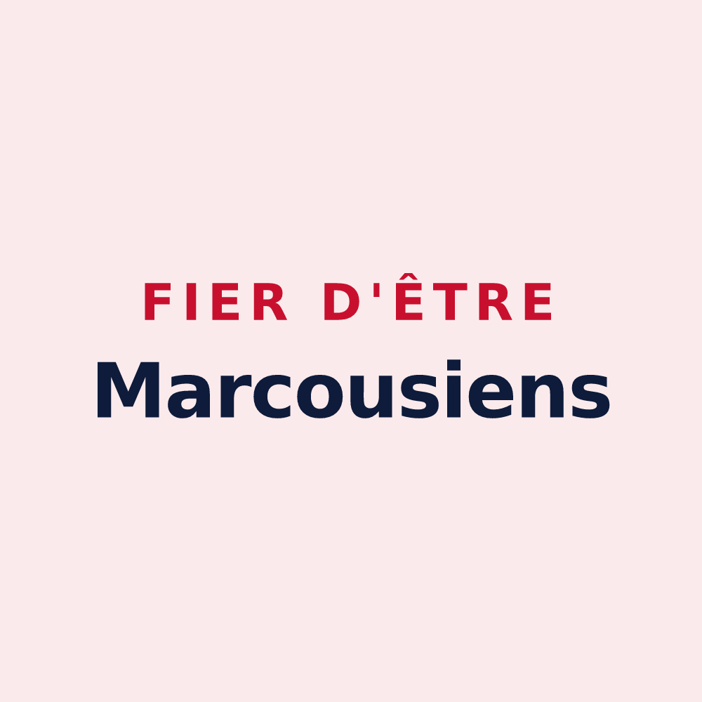Magnet « Fier d'être Marcousiens » — design pour Marcoux