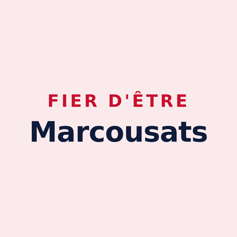 Magnet « Fier d'être Marcousats » — design pour Marcoux