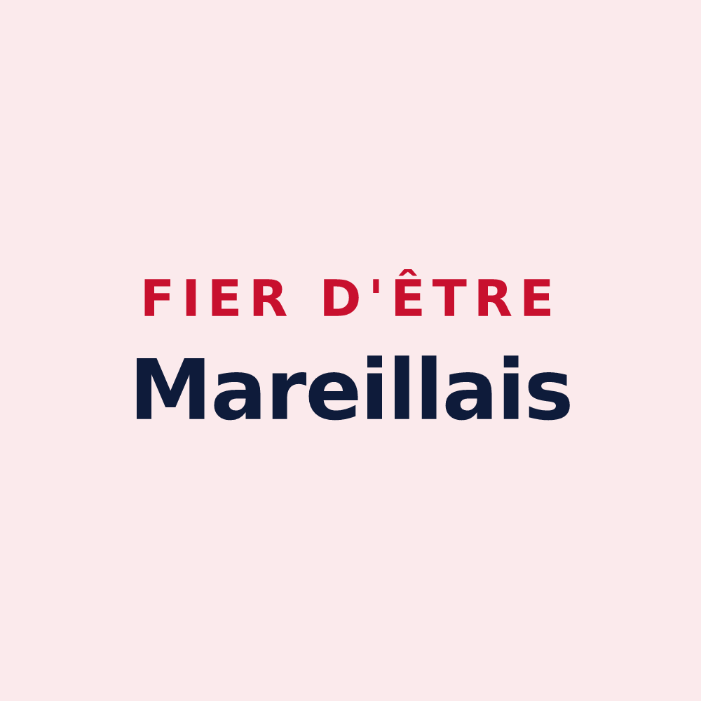 Magnet « Fier d'être Mareillais » — design pour Mareil-sur-Loir
