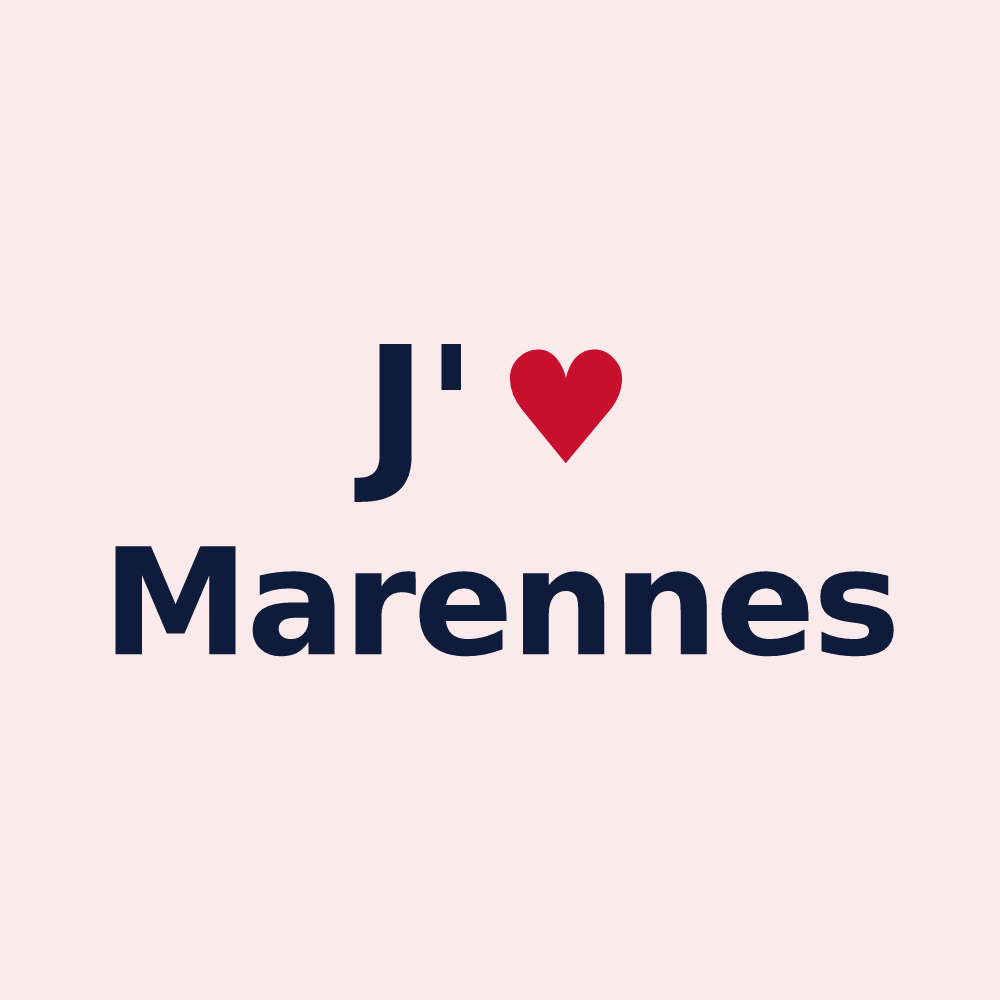 Magnet personnalisé Marennes — design J'aime Marennes