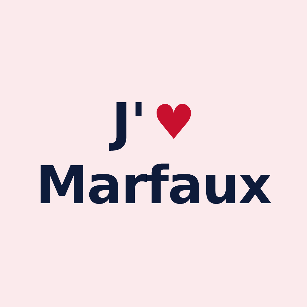 Magnet personnalisé Marfaux — design J'aime Marfaux