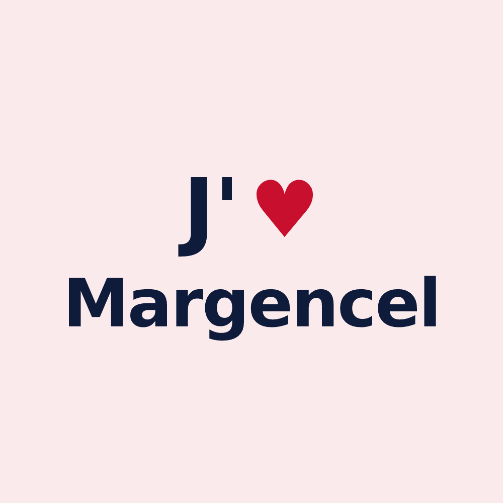 Magnet personnalisé Margencel — design J'aime Margencel