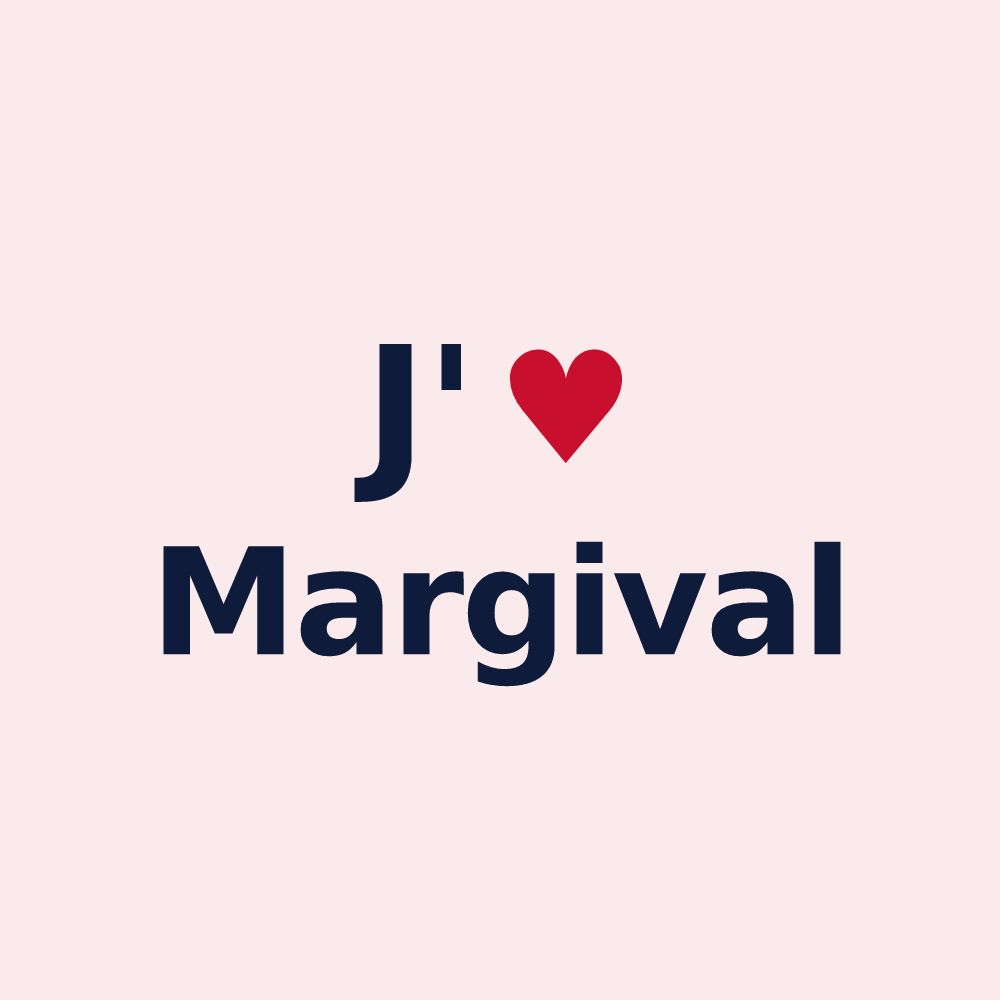 Magnet personnalisé Margival — design J'aime Margival