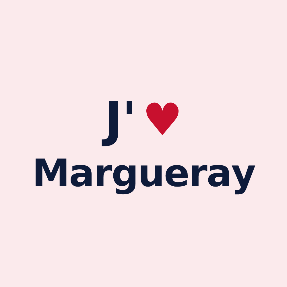 Magnet personnalisé Margueray — design J'aime Margueray