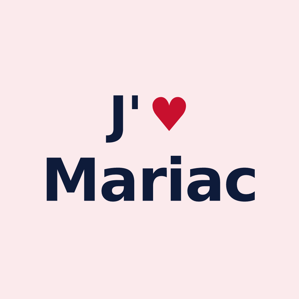 Magnet personnalisé Mariac — design J'aime Mariac