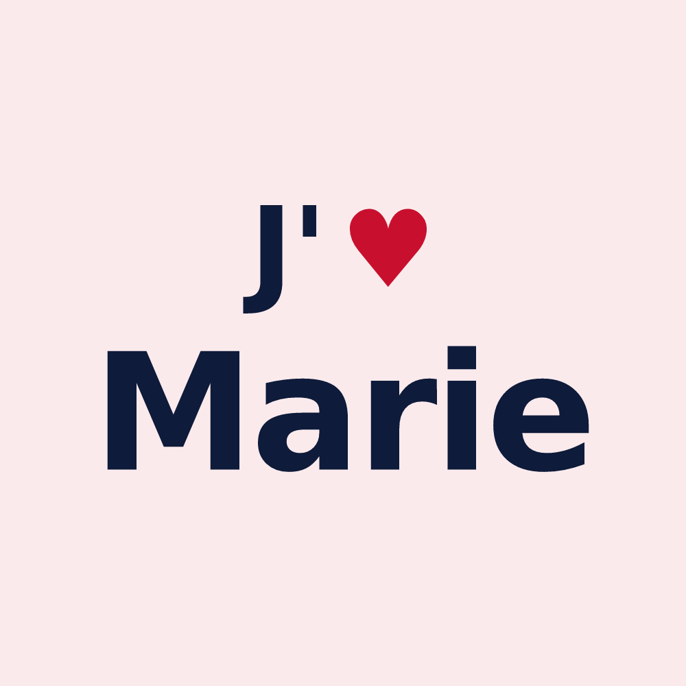 Magnet personnalisé Marie — design J'aime Marie
