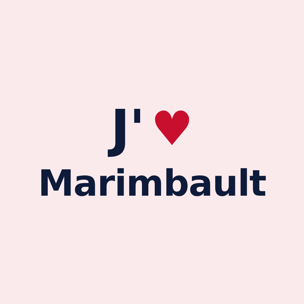 Magnet personnalisé Marimbault — design J'aime Marimbault