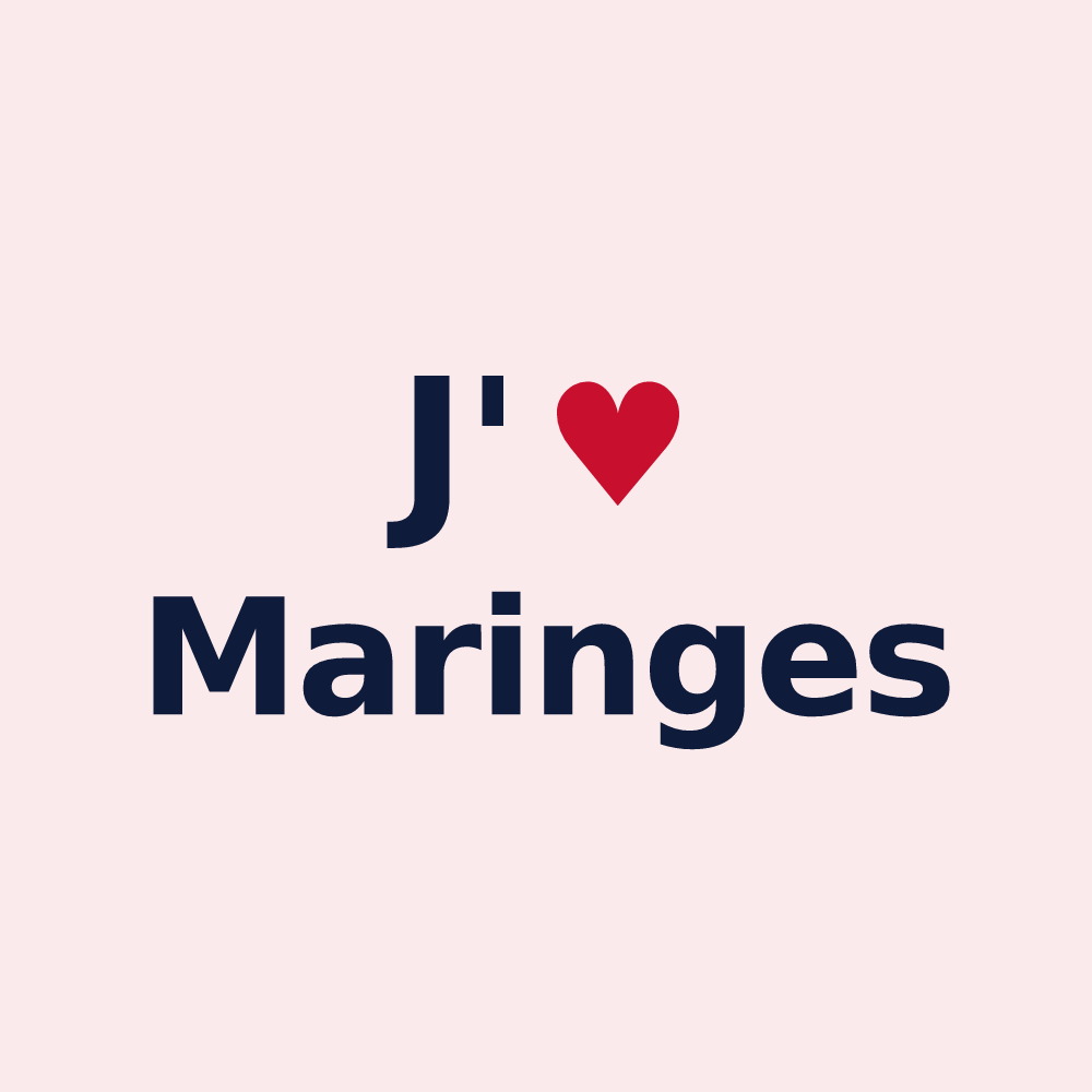Magnet personnalisé Maringes — design J'aime Maringes